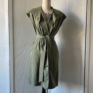 NWOT RACHEL Rachel Roy | olive green belted sleeveless dress